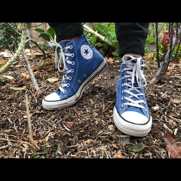 Converse Shoes - Blue Converse high tops